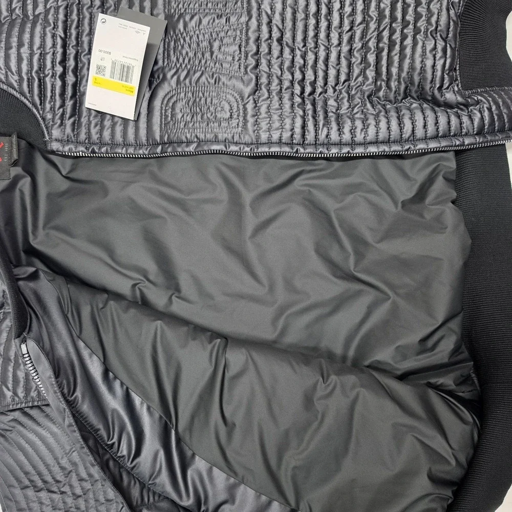 Jordan Flight Varsity Full Zip Quilted Black Jacket II5314-010 Men's Size Small